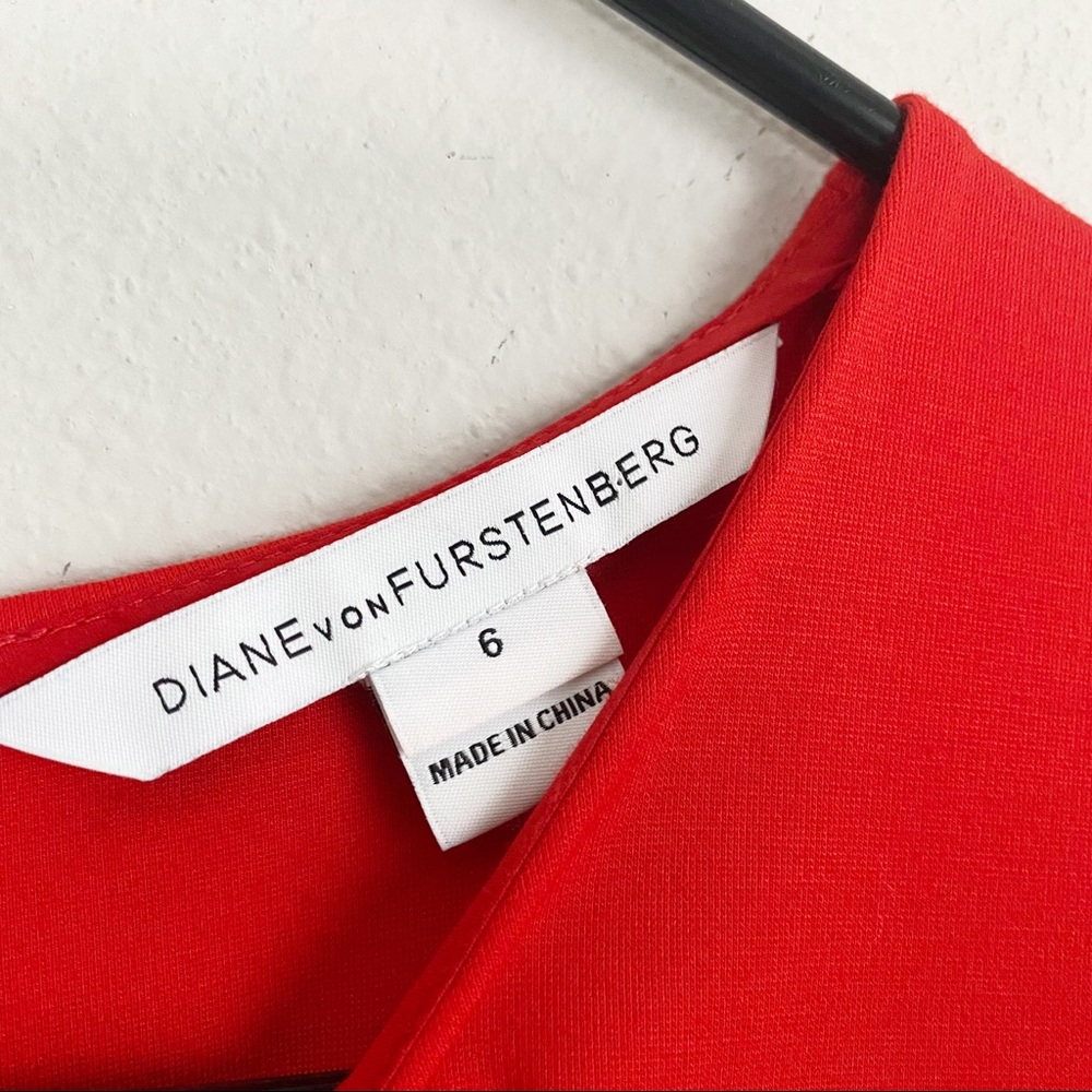 Diane von Furstenberg Evita sleeveless Sundried Tomato red dress size 6 - Picture 2 of 9